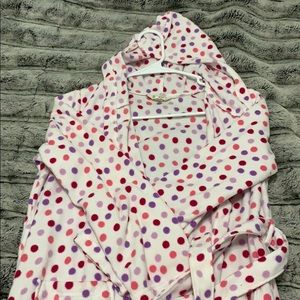 Polka dot robe